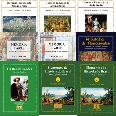 Capas dos títulos da Coleção História Ouro